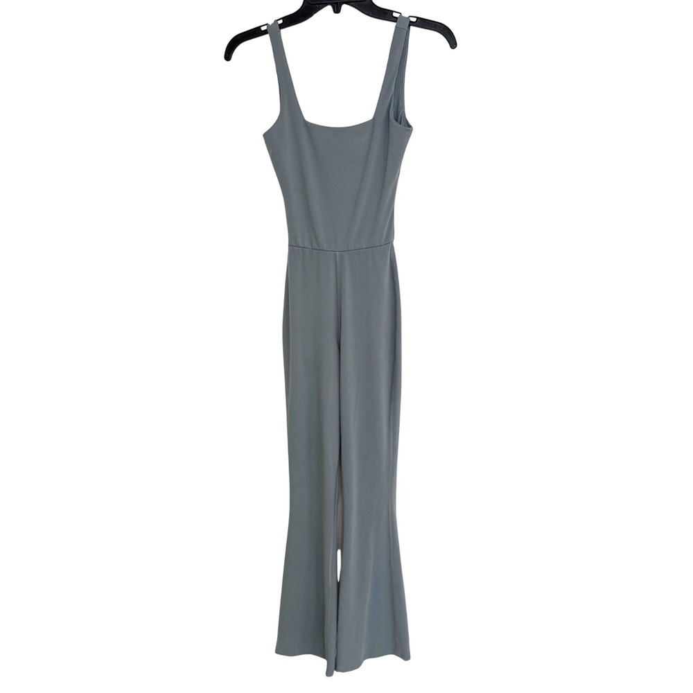 T|S By Thrive Women's Flare Leg Active Jumpsuit Blue Gray Women's Size XS Yoga